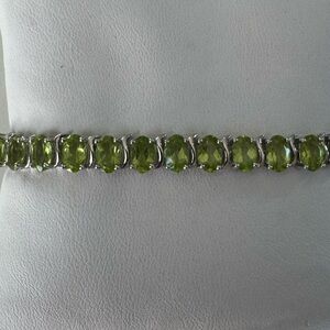 925 Peridot Tennis Bracelet